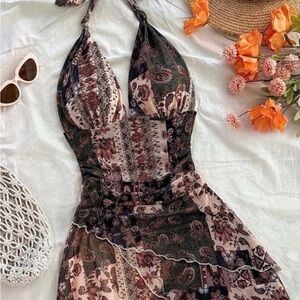 Bohemian Halter Maxi Dress